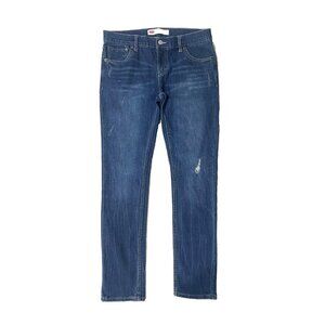 LEVI'S 519  Extreme Skinny Blue 29x31 18 REG Distressed‎ Denim Streetwear Skater